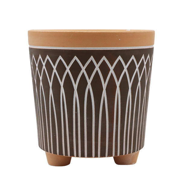 Maceta decorativa de arcilla