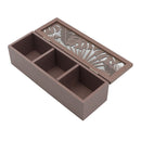 Caja para té 3 divisiones café