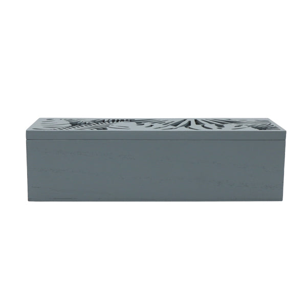 Caja para té 3 divisiones verde
