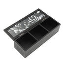 Caja para té 3 divisiones negro