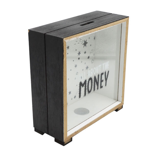 Caja decorativa alcancía negro