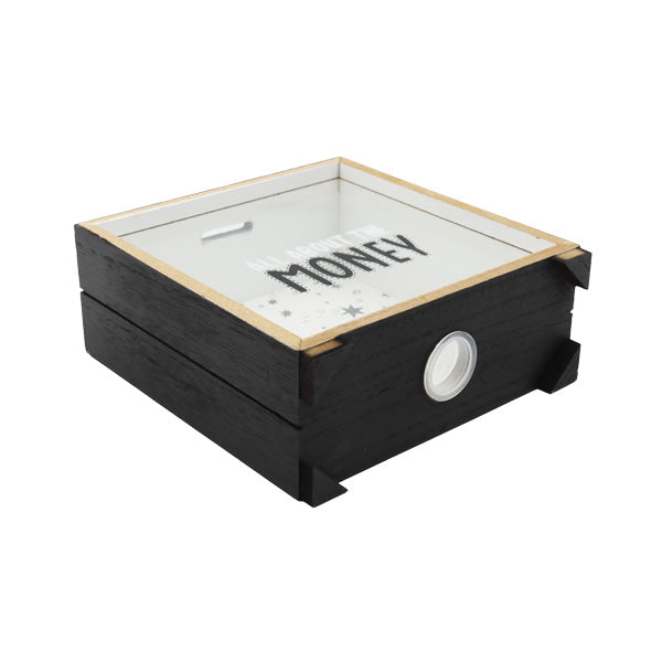 Caja decorativa alcancía negro