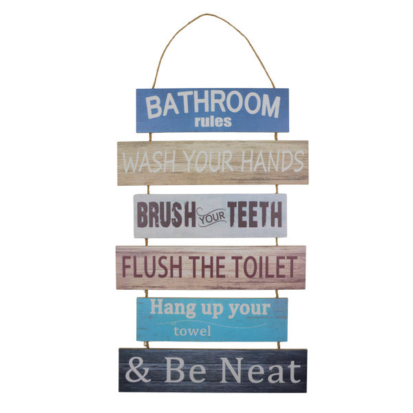 Letrero decorativo para baño