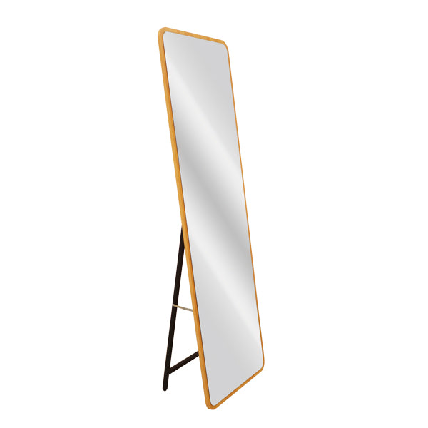 Espejo de pie dorado