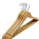 Set 5 ganchos para ropa madera