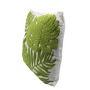 Cojín decorativo hojas verdes