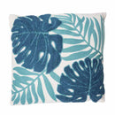 Cojín decorativo hojas azul