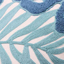 Cojín decorativo hojas azul