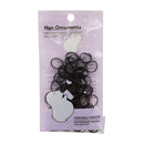Set 130 ligas negras para cabello - Boga Accessories