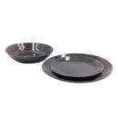 Vajilla gris oscuro 18 piezas