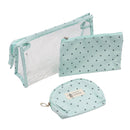 Set 3 cosmetiqueras verde - Boga