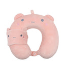 Cojín para cuello con antifaz rosa Verage