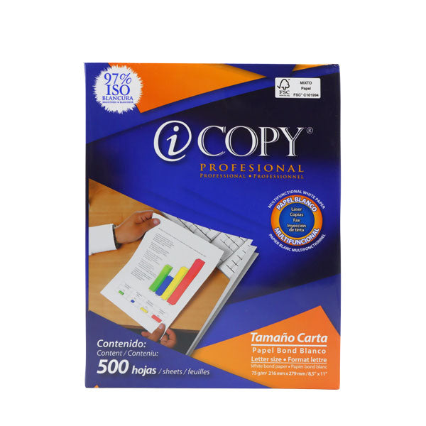 Resma de papel 8.5x11 icopy