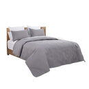 Cubrecama 3 piezas twin gris