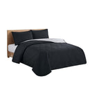 Cubrecama 3 piezas f/q negro