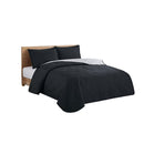 Cubrecama 3 piezas king negro