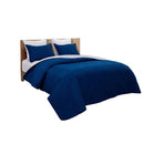 Cubrecama 3 piezas twin azul