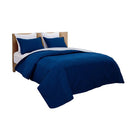 Cubrecama 3 piezas king azul