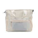 Lonchera rectangular beige white 17 cm