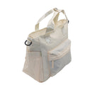 Lonchera rectangular beige white 17 cm