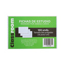 Fichas de estudio 6x4 rayada blanca 100 hojas Classroom