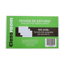 Fichas de estudio 8x5 rayada blanca 100 hojas Classroom