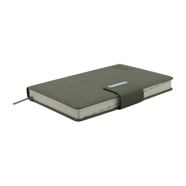 Agenda verde con faja A5 2026