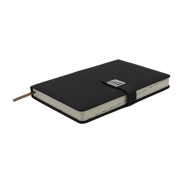 Agenda negra con faja A5 2026