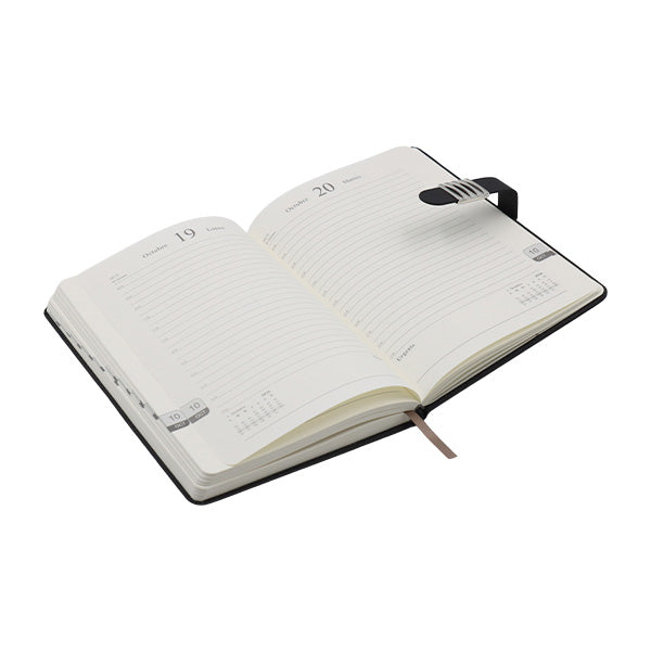 Agenda negra con faja A5 2026