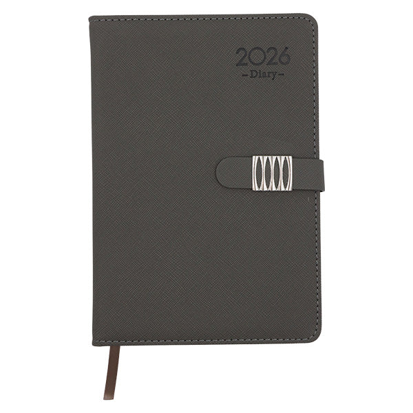 Agenda gris con faja A5 2026