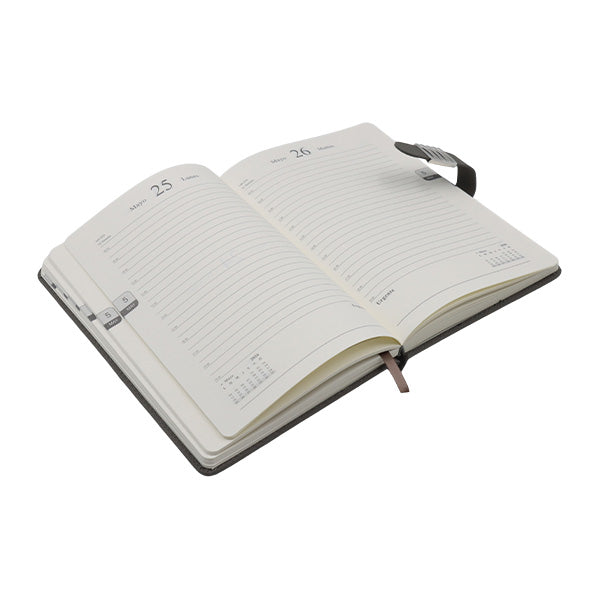 Agenda gris con faja A5 2026