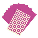 Etiquetas adhesivas círculos rosa neón