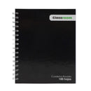 Cuaderno resorte media carta tapa dura 100 hojas negro Classroom