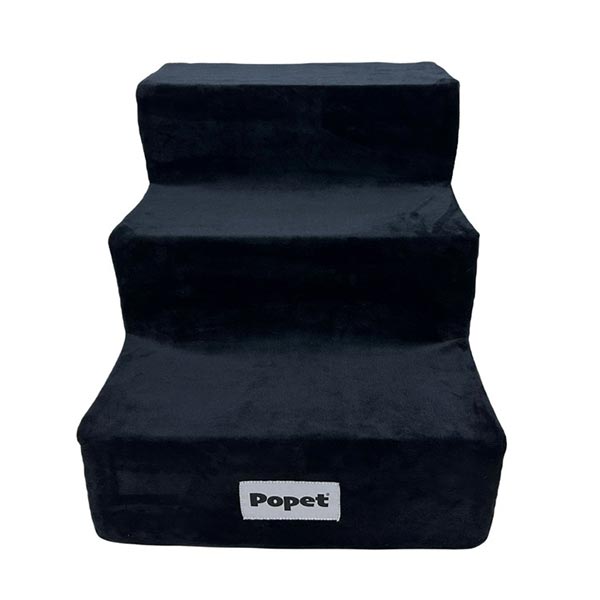 Escalera de 3 gradas negra