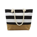 Bolso de playa rayas negras