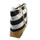 Bolso de playa rayas negras