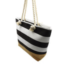 Bolso de playa rayas negras