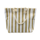 Bolso de playa rayas beige