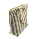 Bolso de playa rayas beige
