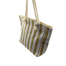 Bolso de playa rayas beige