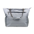 Bolso de playa rayas gris
