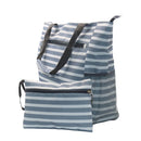 Bolso de playa rayas gris
