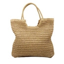 Bolso de playa de yute caqui