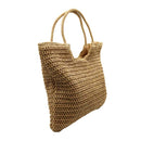 Bolso de playa de yute caqui