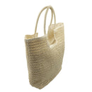 Bolso de playa de yute beige