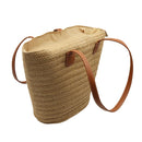 Bolso de playa de yute caqui