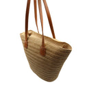Bolso de playa de yute caqui