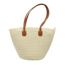 Bolso de playa de yute beige