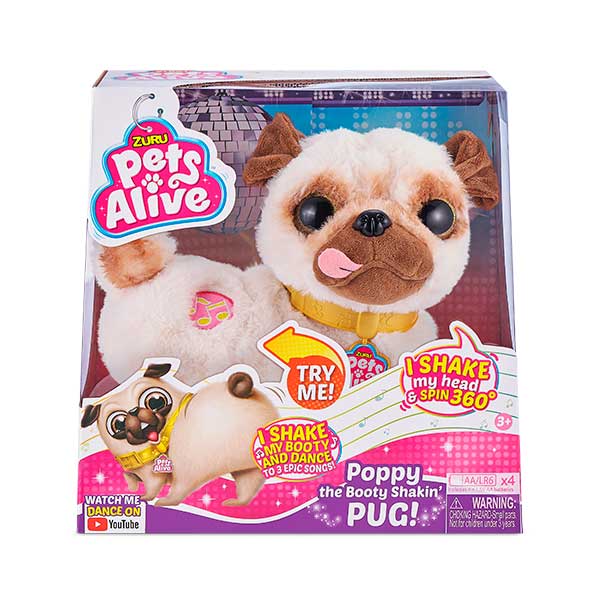 Figura pug cachorro Pets Alive