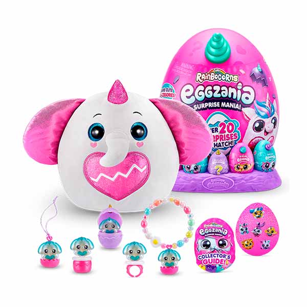 Figura Eggzania +20 sorpresas Rainbocorns